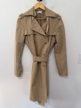 Helmut Lang Belted Lined Trench Coat Size M